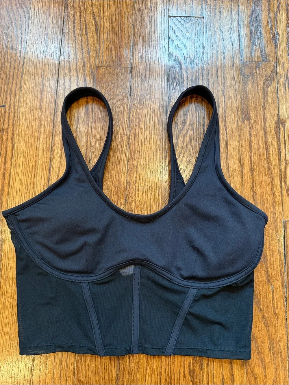 Alo Yoga Airbrush mesh corset tank top